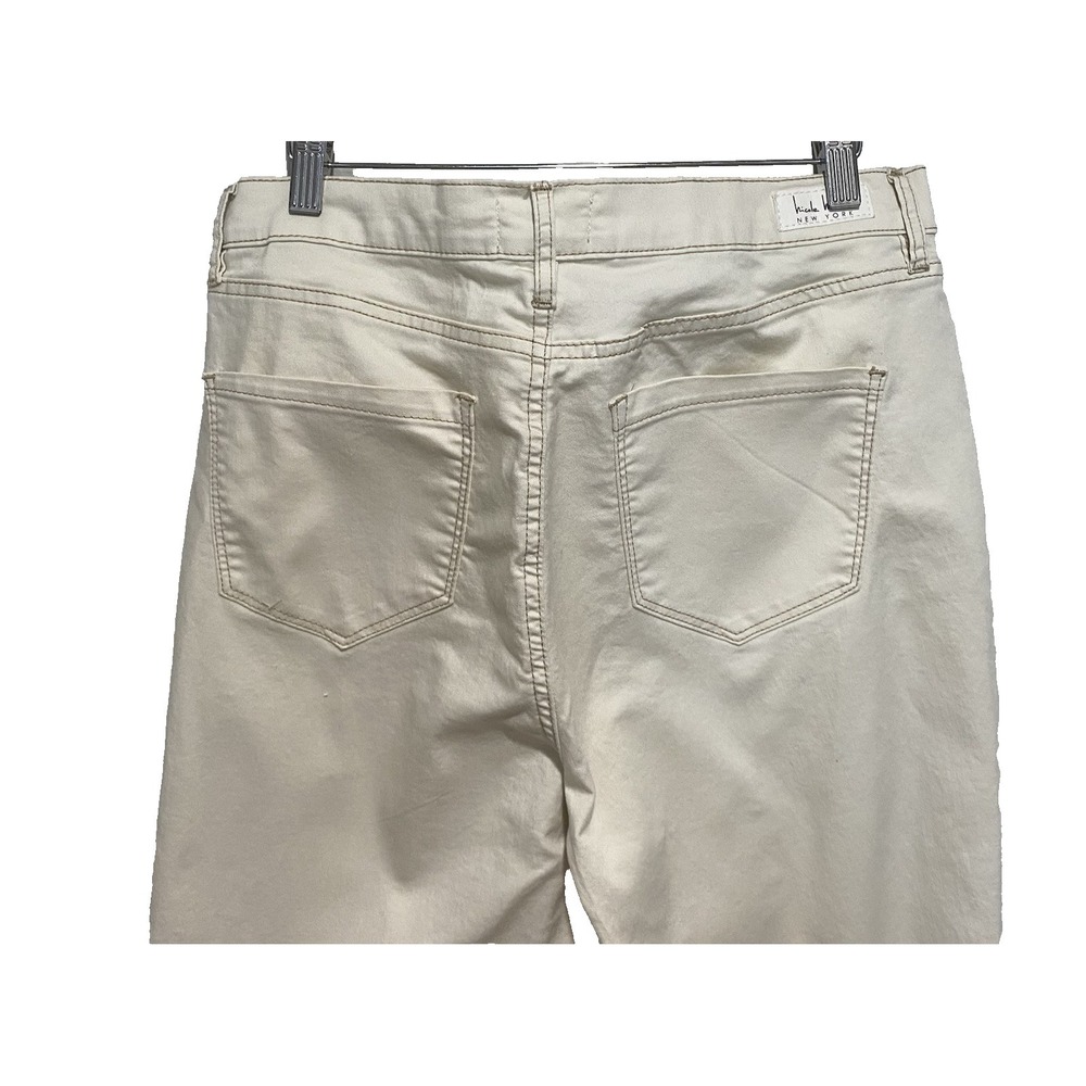 Nicole‎ Miller Women's Soho High Rise Bootcut Pants Cream Size 12 Preowned - Picture 6 of 11